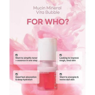 Cleardea - Mucin Mineral Vita Bubble First Essence 60ml - Koreabe