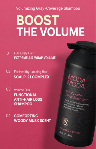 Modamoda - Pro Volume Black Shampoo 300ml