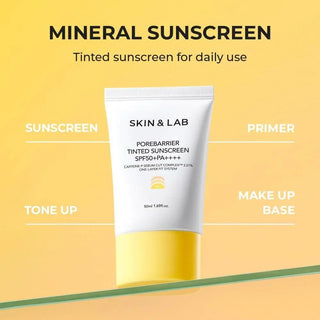 Skin&Lab - Porebarrier Tinted Sunscreen SPF50+ PA++++ 50ml - Koreabe