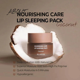 KLAVUU - Nourishing Care Lip Sleeping Pack Coconut 20g - Koreabe