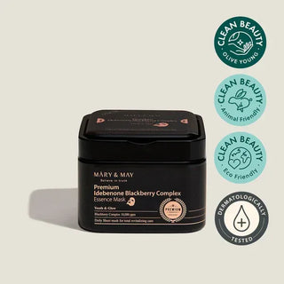 Mary & May - Premium Idebenone Blackberry Complex Mask 30ea - Koreabe