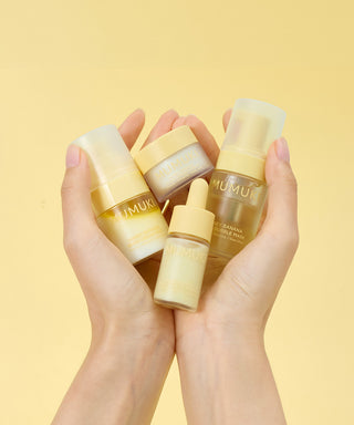 Mumuki - Honey Banana BDRN 4 Mini Set (Bubble Mask 25ml + Ampoule 10ml + Cream 15ml + Mist 30ml)