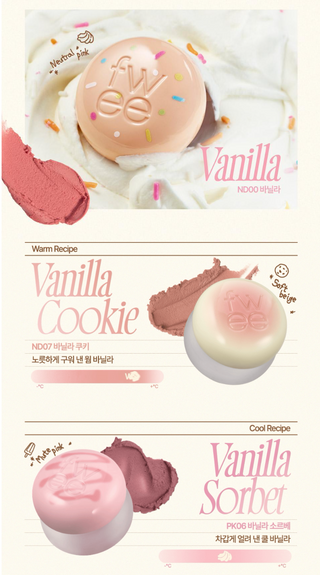 Fwee — Румяна для губ и щек (Vanilla Edition) — 3 варианта