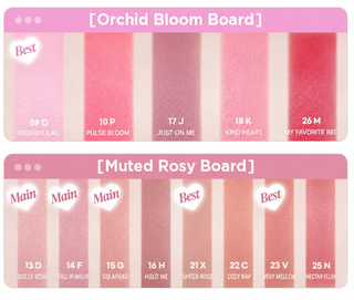 Peripera — Румяна Tok Blush Keycap — 26 оттенков