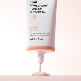 Wellage - Real Hyaluronic Tone Up Sun Cream SPF50+ PA++++ 50мл