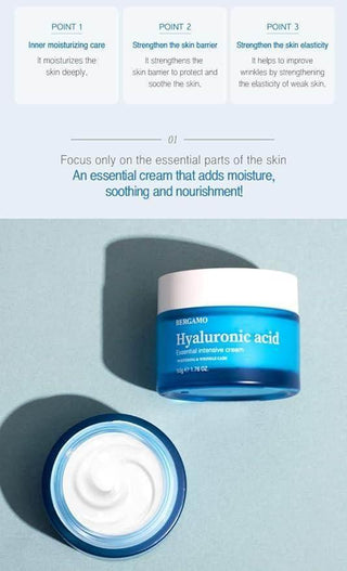 Bergamo - Hyaluronic Acid Essential Intensive Cream 50g - Koreabe
