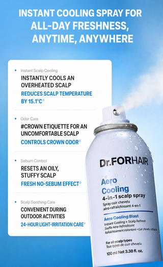 Dr For Hair — Спрей для кожи головы охлаждающий 4-в-1 Aero Cooling, 100 мл