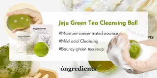 Ongredients - Jeju Green Tea Cleanser Ball - Koreabe