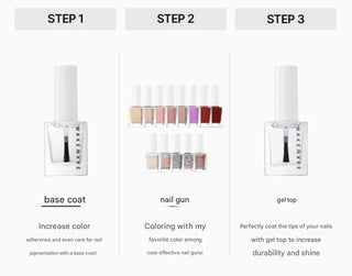 WakeMake - Nail - Gun Base & Gel Top 8ml - 2 Types - Koreabe