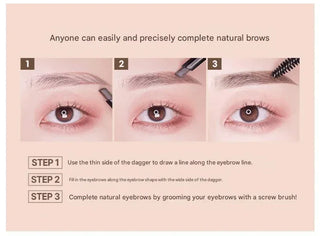 WakeMake - Natural Hard Brow Pencil 1+1 - 5 Colors - Koreabe