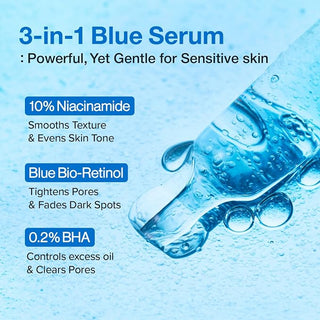 Numbuzin - Сыворотка для сужения пор с биоретинолом Blu Bio Retinol Pore Refining Serum 30мл