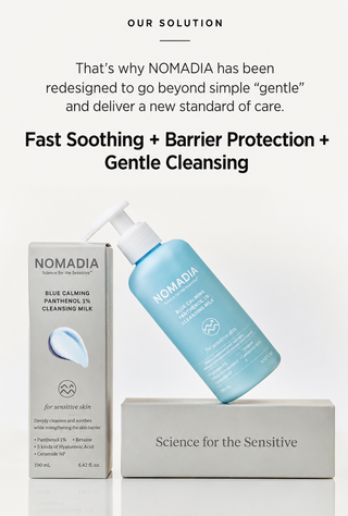 Nomadia - Blue Calming Panthenol 1% Cleansing Milk 190ml