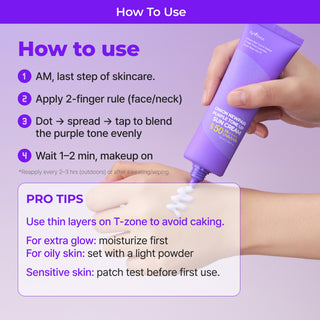 Isntree - Onion Newpair Purple Tone Up Солнцезащитный крем SPF50+ PA++++ 50 мл