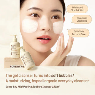 Somebymi - Мягкая пенка-пилинг Lacto Soy Bubble Cleanser, 180 мл