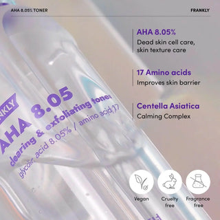 Frankly - AHA 8.05% Clearing & Exfoliating Toner 100ml - Koreabe