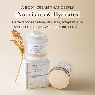 Mary & May - Shea Butter & Rice Bran Body Cream 250ml - Koreabe