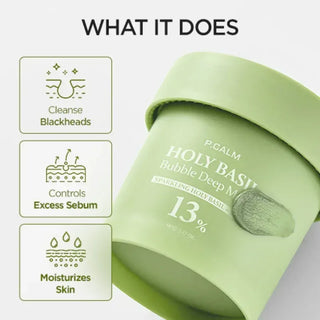 P Calm - Holy Basil Bubble Deep Mask 90ml - Koreabe