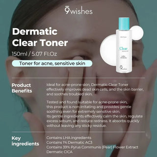 9wishes - Dermatic Cica Toner 150ml - Koreabe