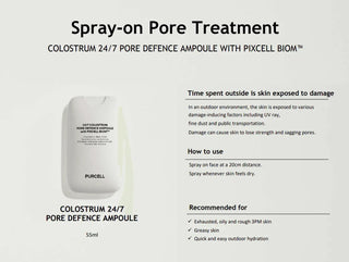 Purcell - 24/7 Colostrum Pore Defence Ampoule with Pixcell Biom 55ml - Koreabe