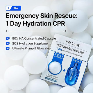 Wellage - Капсула + ампула Real HA Hydrate Solution 2 шт.