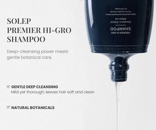 Solep — Упаковка ампул для кожи головы 40 мл + Шампунь Premier Hi Gro 100 мл