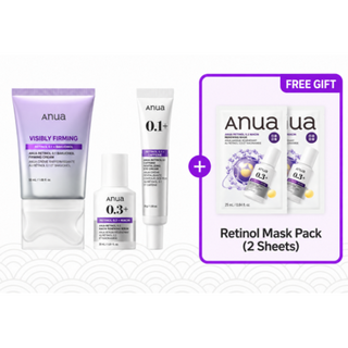 Anua - Retinol Intensive Firming Care Set (Guasha Cream 50ml + Serum 30ml + Eye Cream 20ml)
