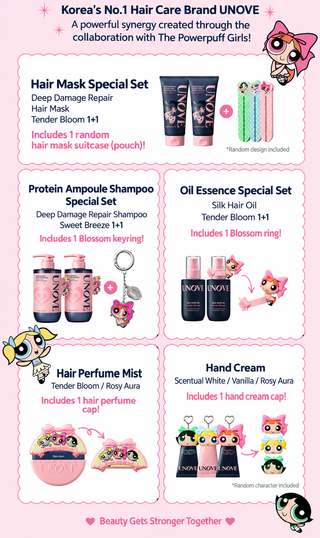 Unove - Silk Hair Oil Tender Bloom 70ml + 70ml (Power Puff Ver)