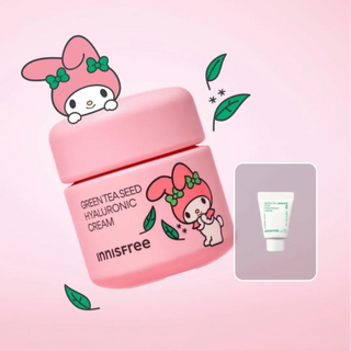 Innisfree - Green Tea Seed Hyaluronic Cream 50ml + 15ml (My Melody Edition) - Koreabe