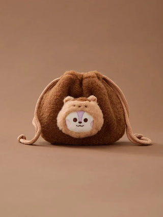 BT21 - More Fluffy Face Plush String Pouch - Koreabe