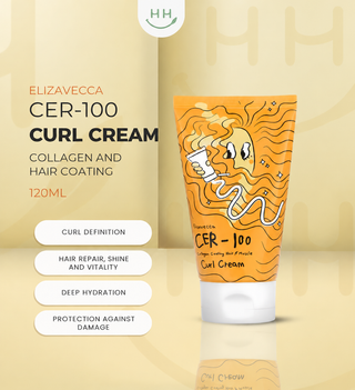 Elizavecca - Collagen Coating Hair Muscle Curl Cream 120ml