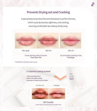Heart Percent - Dote On Mood Pure Glow Tint - 16 Colors - Koreabe