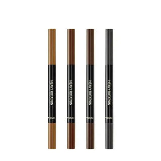 Kiss Me - Hard Edge Eyebrow Pencil 1+1 - 4 Colors - Koreabe