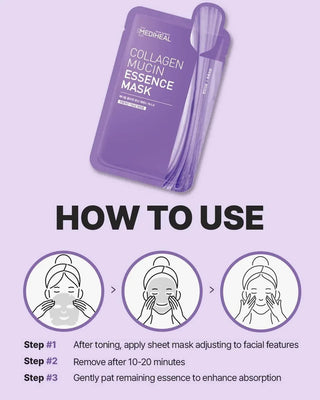 Mediheal Collagen Mucin Essence Mask 30ea - Koreabe