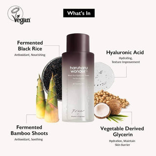 Haruharu Wonder Black Rice Hyaluronic Toner Free of Alcohol Fragrance 150ml - Koreabe