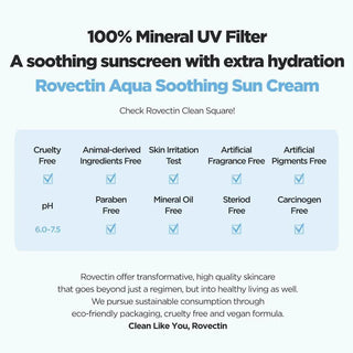 Rovectin Soothing Sun Cream SPF50+ PA++++ 50ml - Koreabe