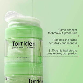 Torriden Balanceful Cica Toner Pad 60ea - Koreabe