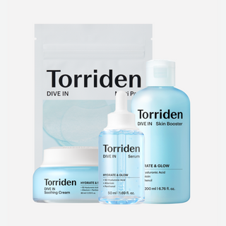 Torriden - Dive In Hydrate Glow Set (Serum 50ml + Skin Booster 200ml + Cream 100ml + 10ea Mask)