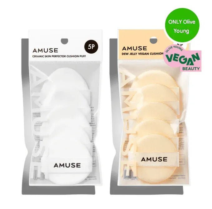 Amuse - Dew Jelly Vegan Cushion Puff - 2 Types - Koreabe