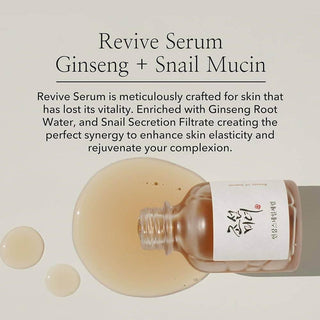 Beauty of Joseon Revive Serum : Ginseng + Snail Mucin 30ml - Koreabe