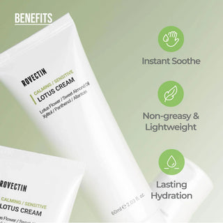 Rovectin Calming Sensitive Lotus Cream 60ml - Koreabe