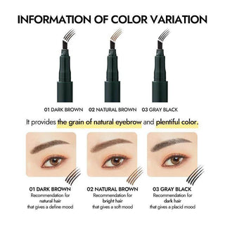 Merythod - Reel Tattoo Eye Brow Pen - 4 Colors - Koreabe
