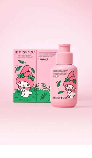 Innisfree - Green Tea Hyaluronic Serum 80ml + 15ml (MyMelody Edition) - Koreabe