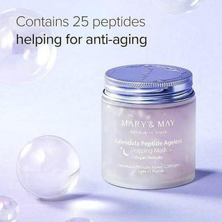 Mary&May Vegan Calendula Peptide Ageless Sleeping Mask 110g - Koreabe