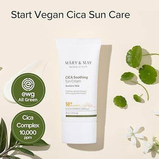 Mary&May Vegan Cica Soothing Sun Cream (SPF50+ PA++++) 50ml - Koreabe