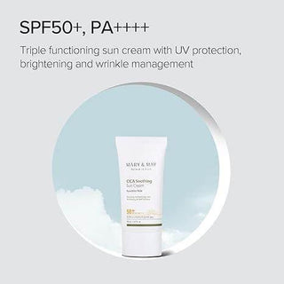 Mary&May Vegan Cica Soothing Sun Cream (SPF50+ PA++++) 50ml - Koreabe