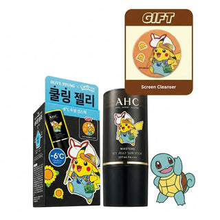 AHC - Солнцезащитный стик Icy Jelly Masters, 14 г (+ очиститель экрана Пикачу)