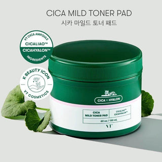 VT Cica Mild Toner Pad 60 each - Koreabe