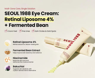 K Secret SEOUL 1988 - Eye Cream : Retinal Liposome 4% + Fermented Bean 30ml - Koreabe