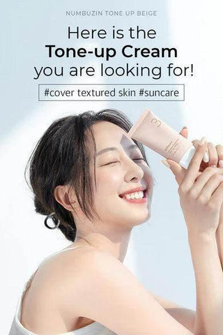numbuzin No.3 Porcelain Base-skip Tone Up Beige (SPF50+ PA++++) 50ml - Koreabe