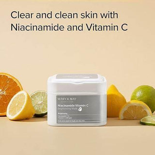 Mary&May Niacinamide Vitamin C Brightening Mask (30ea) - Koreabe